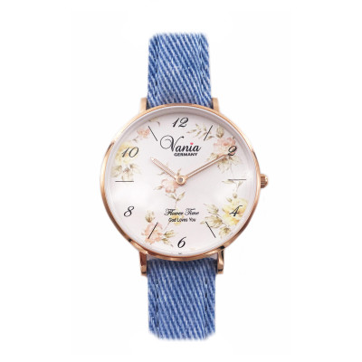 FLOWER TIME-VC2838-LIGHT BLUE DENIM